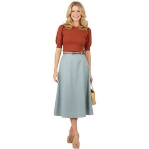 NWT Vintage British Canvas Styled In California Gray Skirt Size 9/10